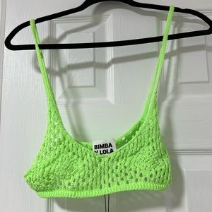Bimba y Lola - Green crochet bralette - Medium